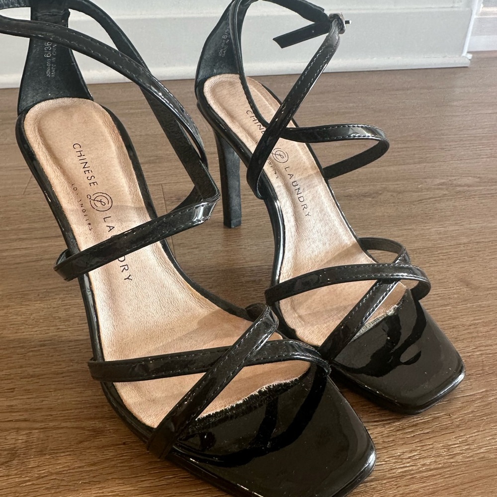 Chinese Laundry Black Strappy heel